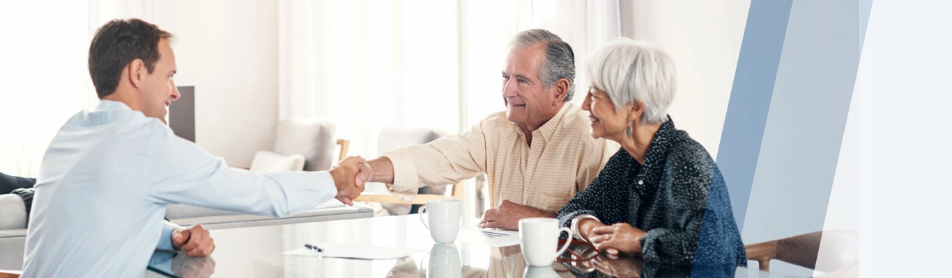 Retired couple with agent