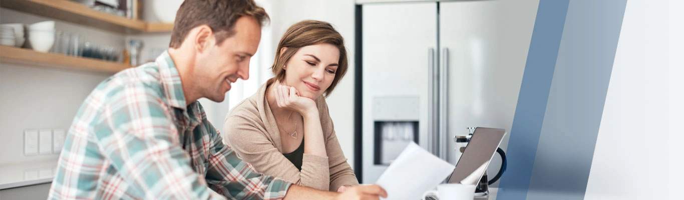 Couple looking at paperwork